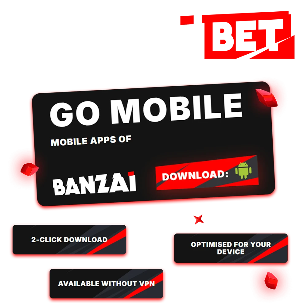 With the Banzai Bet mobile app for Android and iOS, you can play anytime, anywhere.